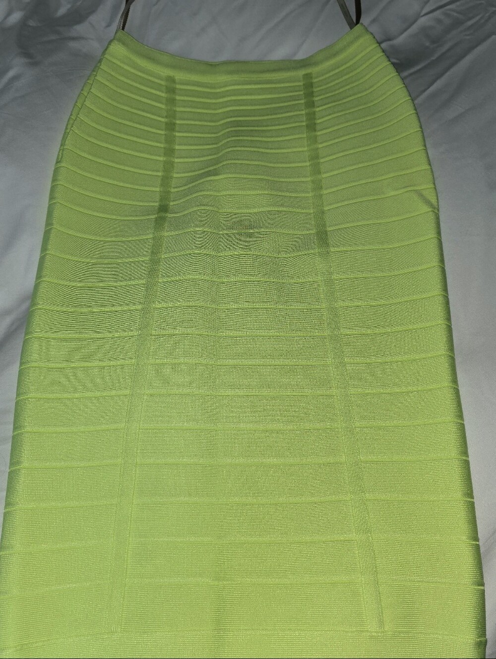 Herve Leger Neon Yellow Pencil Bandage Skirt M S
